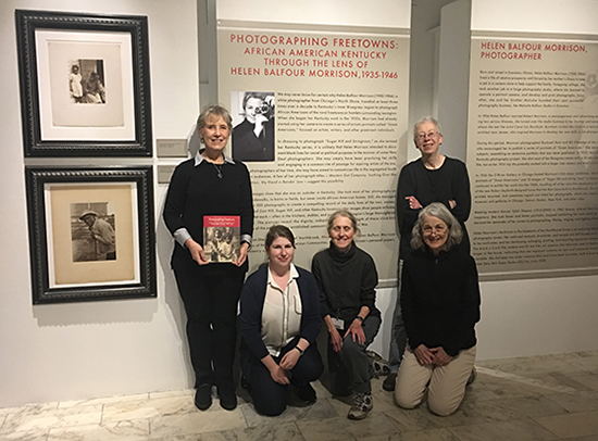 Corinne Pierog, MSF Executive Director, with The Newberry Library exhibition staff at the opening of "Photographing Freetowns," 2017
